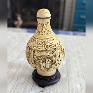 Vintage Snuff Jar with Spoon